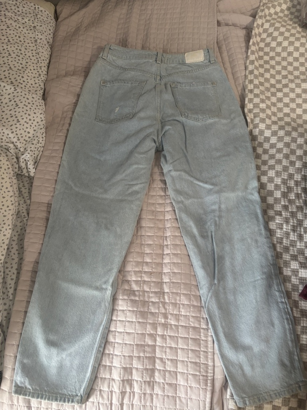 Zara Light Blue Distressed Denim Jeans - Picture 4 of 4